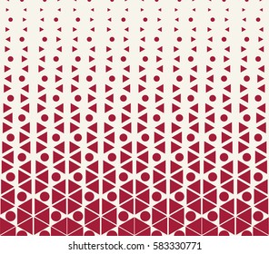 abstract red geometric hexagon halftone gradient pattern background