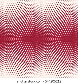 Abstract red geometric hipster fashion design print halftone triangle pattern
