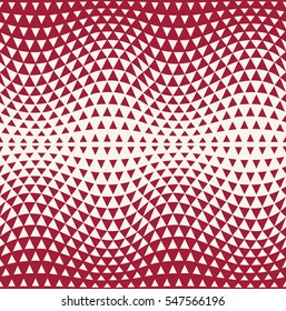 Abstract red geometric hipster fashion design print halftone triangle pattern