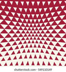 Abstract red geometric hipster fashion design print halftone triangle pattern
