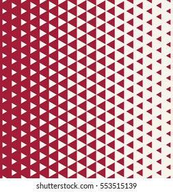 Abstract red geometric hipster fashion design print halftone triangle pattern