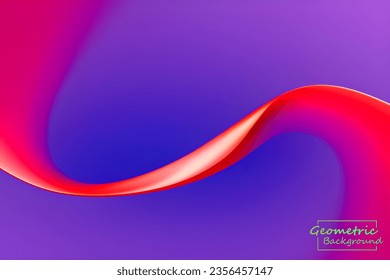 Abstract red geometric. Isolate on purple background. Vector illustration.