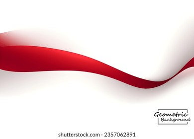 Abstract red geometric. Isolate on white background. Vector illustration.