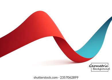 Resumen geométrico rojo. Aislar sobre fondo blanco. Ilustración vectorial.