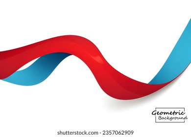 Abstract red geometric. Isolate on white background. Vector illustration.