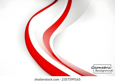 Abstract red geometric. Isolate on white background. Vector illustration.