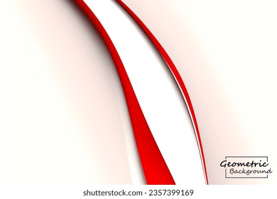 Abstract red geometric. Isolate on white background. Vector illustration.