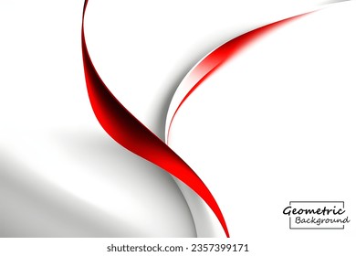 Abstract red geometric. Isolate on white background. Vector illustration.