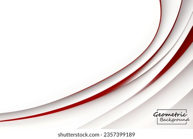 Abstract red geometric. Isolate on white background. Vector illustration.