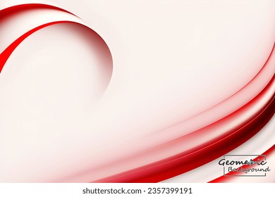 Abstract red geometric. Isolate on white background. Vector illustration.