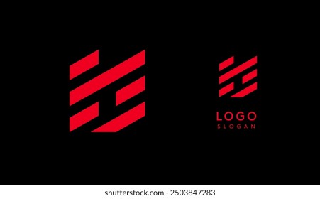 Abstract red geometric letter B with parallel lines. Stripes modern logotype concept, futuristic design for an innovative company, minimalist sporty and technological power style. Vector illustration