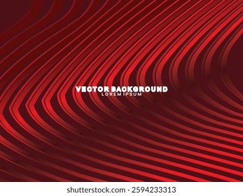 Abstract red geometric lines on red background. Modern shiny gradient red futuristic pattern. Futuristic technology concept, suitable for cover, poster, banner, flyer, website, etc.