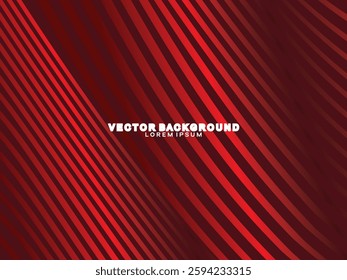 Abstract red geometric lines on red background. Modern shiny gradient red futuristic pattern. Futuristic technology concept, suitable for cover, poster, banner, flyer, website, etc.
