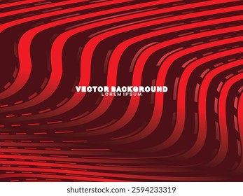 Abstract red geometric lines on red background. Modern shiny gradient red futuristic pattern. Futuristic technology concept, suitable for cover, poster, banner, flyer, website, etc.