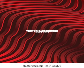 Abstract red geometric lines on red background. Modern shiny gradient red futuristic pattern. Futuristic technology concept, suitable for cover, poster, banner, flyer, website, etc.