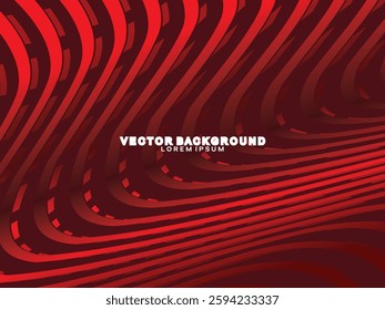 Abstract red geometric lines on red background. Modern shiny gradient red futuristic pattern. Futuristic technology concept, suitable for cover, poster, banner, flyer, website, etc.