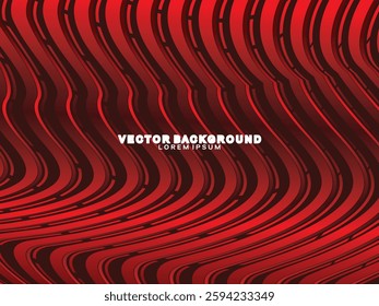 Abstract red geometric lines on red background. Modern shiny gradient red futuristic pattern. Futuristic technology concept, suitable for cover, poster, banner, flyer, website, etc.