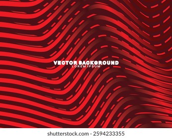 Abstract red geometric lines on red background. Modern shiny gradient red futuristic pattern. Futuristic technology concept, suitable for cover, poster, banner, flyer, website, etc.