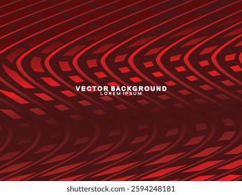 Abstract red geometric lines on red background. Modern shiny gradient red futuristic pattern. Futuristic technology concept, suitable for cover, poster, banner, flyer, website, etc.