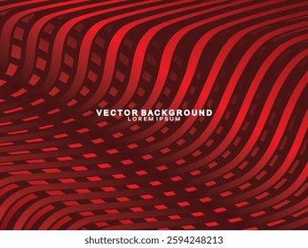 Abstract red geometric lines on red background. Modern shiny gradient red futuristic pattern. Futuristic technology concept, suitable for cover, poster, banner, flyer, website, etc.