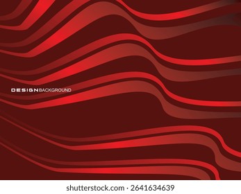 Abstract red geometric lines on red background. Modern shiny gradient red futuristic pattern. Futuristic technology concept, suitable for cover, poster, banner, flyer, website, etc.	