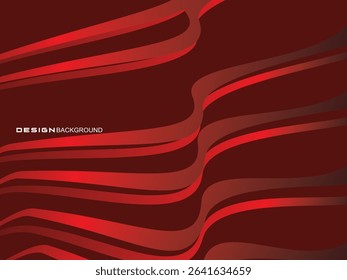 Abstract red geometric lines on red background. Modern shiny gradient red futuristic pattern. Futuristic technology concept, suitable for cover, poster, banner, flyer, website, etc.	