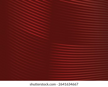 Abstract red geometric lines on red background. Modern shiny gradient red futuristic pattern. Futuristic technology concept, suitable for cover, poster, banner, flyer, website, etc.	
