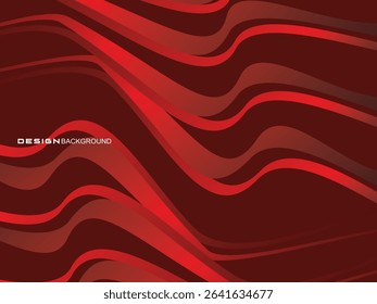 Abstract red geometric lines on red background. Modern shiny gradient red futuristic pattern. Futuristic technology concept, suitable for cover, poster, banner, flyer, website, etc.	