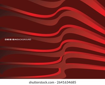Abstract red geometric lines on red background. Modern shiny gradient red futuristic pattern. Futuristic technology concept, suitable for cover, poster, banner, flyer, website, etc.	