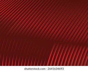 Abstract red geometric lines on red background. Modern shiny gradient red futuristic pattern. Futuristic technology concept, suitable for cover, poster, banner, flyer, website, etc.	