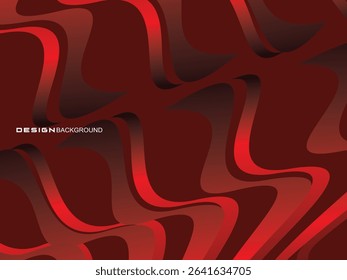 Abstract red geometric lines on red background. Modern shiny gradient red futuristic pattern. Futuristic technology concept, suitable for cover, poster, banner, flyer, website, etc.	