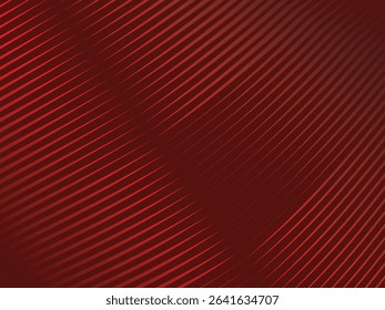 Abstract red geometric lines on red background. Modern shiny gradient red futuristic pattern. Futuristic technology concept, suitable for cover, poster, banner, flyer, website, etc.	