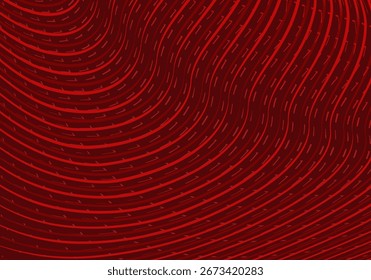 Linhas geométricas vermelhas abstratas sobre fundo vermelho. Moderno gradiente brilhante padrão futurista vermelho. Conceito de tecnologia futurista, adequado para capa, cartaz, banner, folheto, site, etc.	
