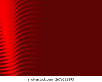 Abstract red geometric lines on red background. Modern shiny gradient red futuristic pattern. Futuristic technology concept, suitable for cover, poster, banner, flyer, website, etc.