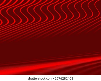 Líneas geométricas rojas Abstractas sobre fondo rojo. Modelo futurista rojo brillante moderno del gradiente. Concepto de tecnología futurista, conveniente para la cubierta, cartel, Anuncio, volante, Sitio web, etc.