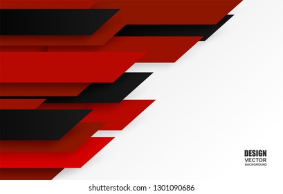 Abstract. Red geometric overlap background. vector.