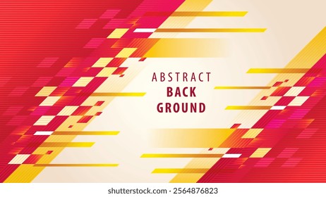 Abstract Red Geometric pixel background, Modern polygon pixel background. Pixel art design. Creative ideas for business presentations, template, banner, invitation card, social media