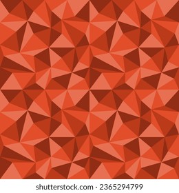 Abstract red geometric seamless pattern with triangles, vector
