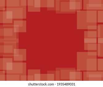 Abstract red geometric shape, squares background with copy space, pattern, repeating elements, , perfect for wallpaper, background fills, card, banners