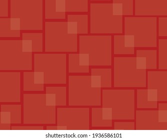 Abstract red geometric shape, squares background with copy space, pattern, repeating elements, , perfect for wallpaper, background fills, card, banners