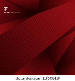 Abstract red geometric shapes background and texture. Vector illustration for business presentation