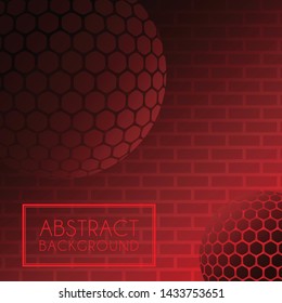 Abstract red geometric shapes background vector