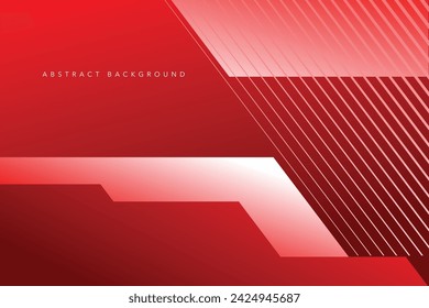 Abstract red geometric shapes background. Minimal red dynamic shapes composition.