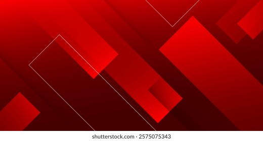 Abstract red geometric shapes background. Vector illustration