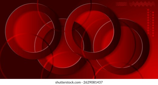 Fondo de Formas geométricas rojas Abstractas. EPS 10 Ilustración vectorial