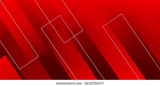 Abstract red geometric shapes background. Vector illustration