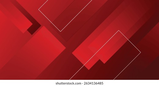 Abstract red geometric shapes background. Modern Background Vector illustration