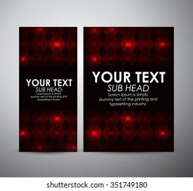 Abstract red geometric shining pattern. Brochure business design template or roll up. Vector illustration