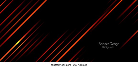 Resumen líneas geométricas rojas brillantes patrón de ilustración fondo de banner 