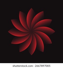 Plano de fundo abstrato da linha espiral geométrica vermelha